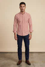 Men's Long Sleeve Striped Shirt in Tailored Fit