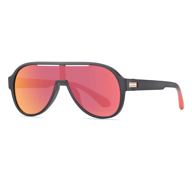 Men's Aviator Sunglasses with Thick Double-Bridge Frame