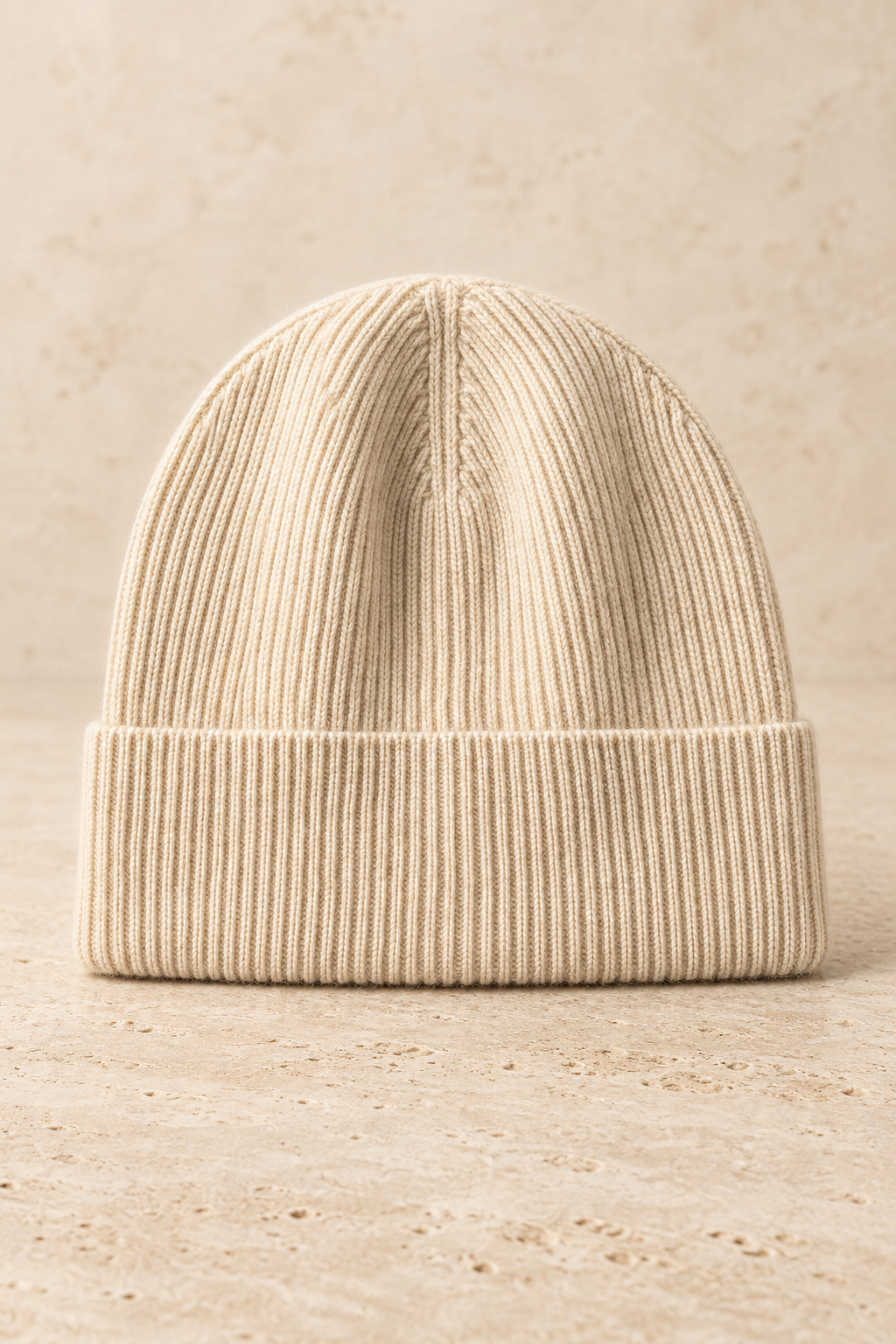 Men’s 100% Cashmere Ribbed Beanie Hat