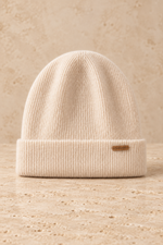 Men’s 100% Cashmere Ribbed Double-Layer Beanie Hat