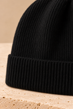 Men’s 100% Cashmere Ribbed Beanie Hat