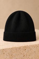 Men’s 100% Cashmere Ribbed Beanie Hat