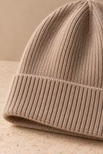 Men’s 100% Cashmere Ribbed Beanie Hat