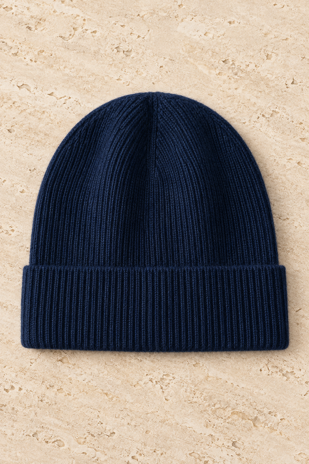 Men’s 100% Cashmere Ribbed Beanie Hat
