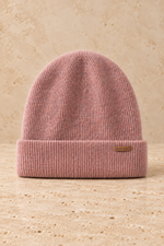 Men’s 100% Cashmere Ribbed Double-Layer Beanie Hat