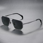 Men's Geometric Sunglasses with Metal Frame