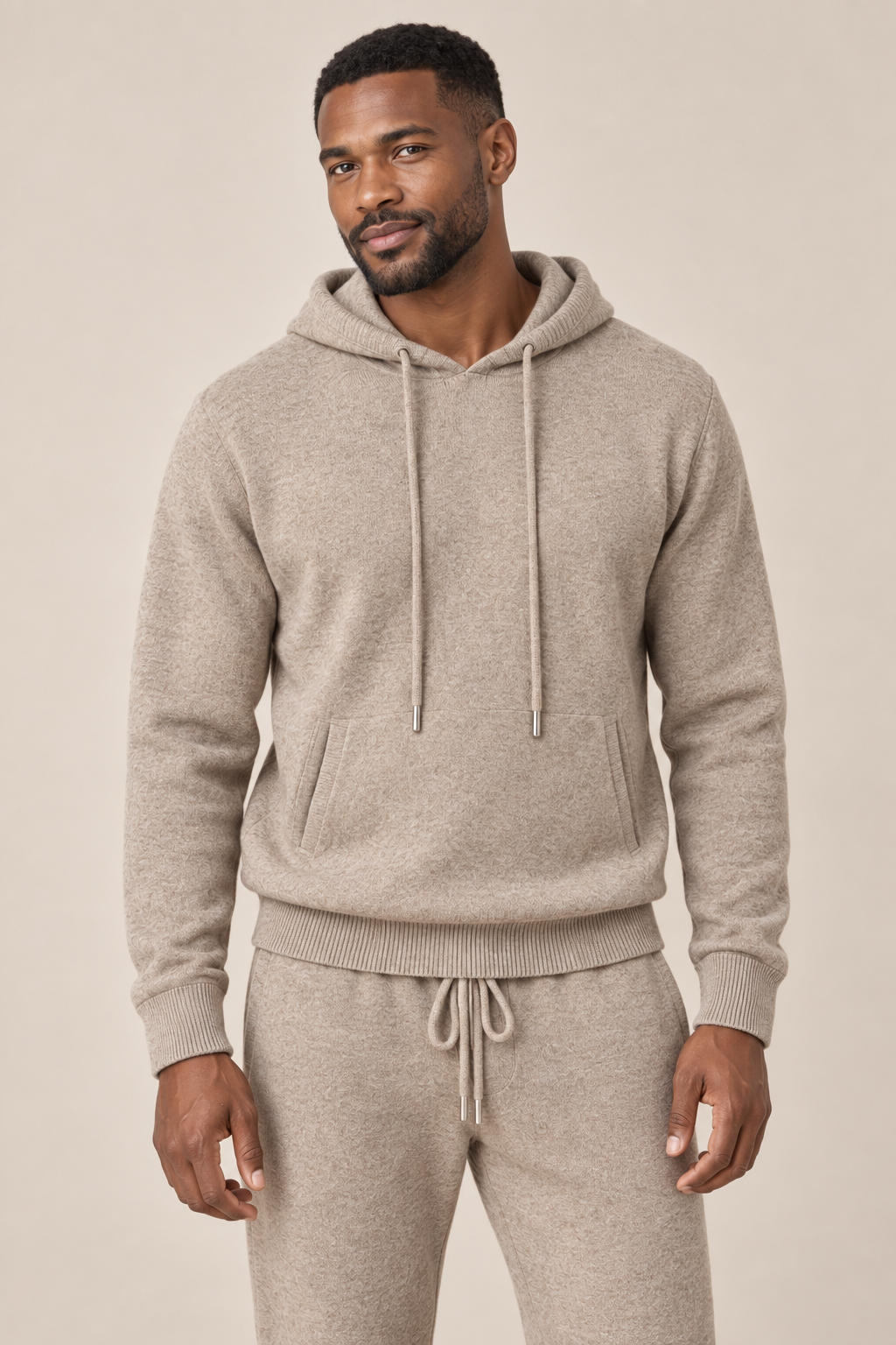 Men’s 100% Merino Wool Knitted Hoodie and Trouser Set