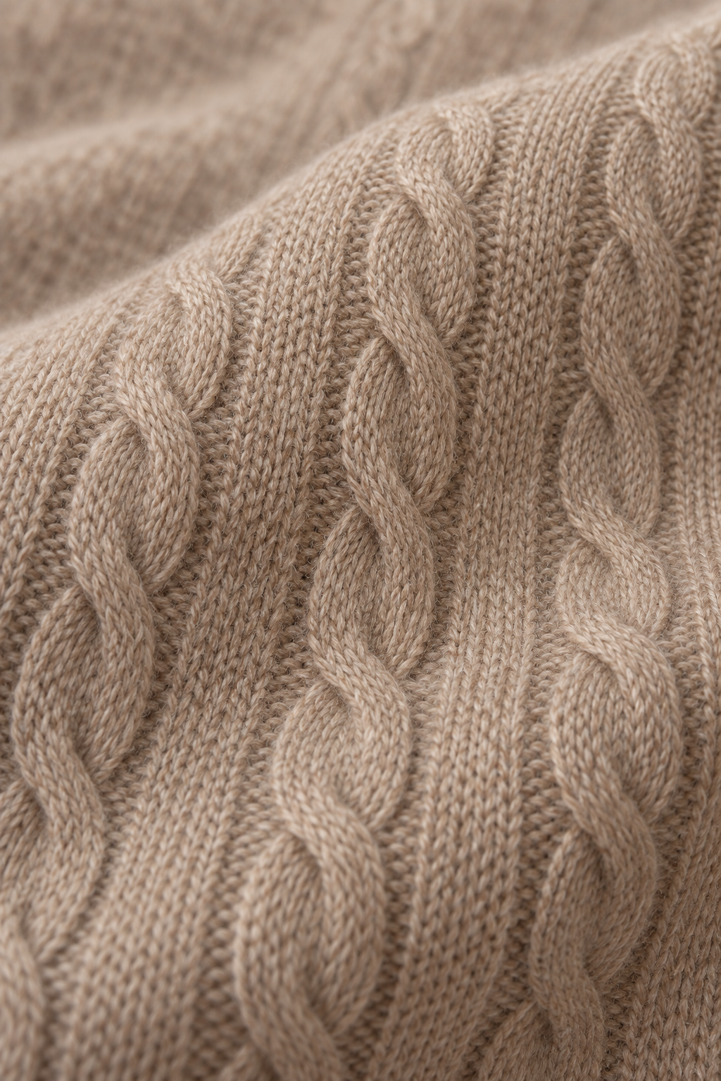 Men’s 100% Pure Cashmere Cable-Knit Crew-Neck Jumper