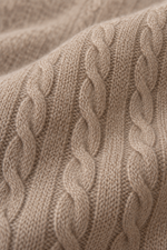 Men’s 100% Pure Cashmere Cable-Knit Crew-Neck Jumper