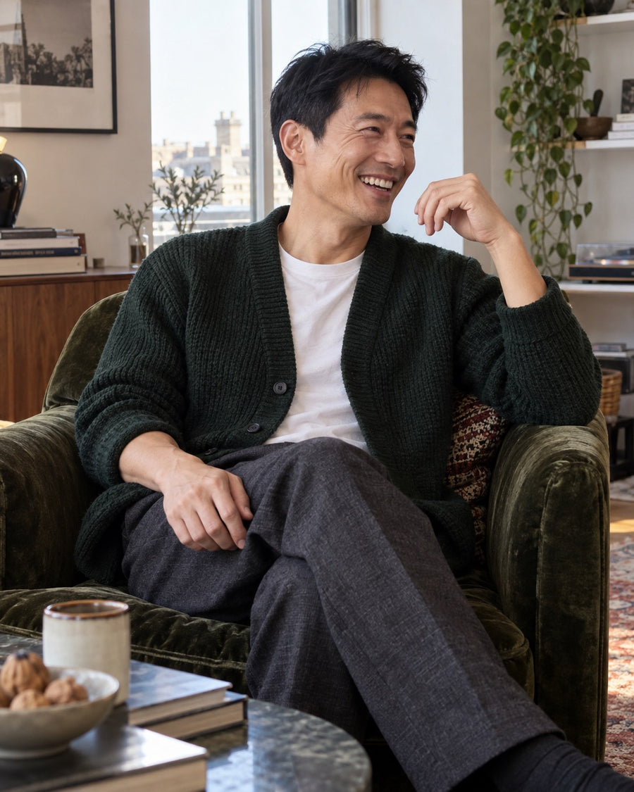 Editorial lifestyle scene for The Dressed Society community
