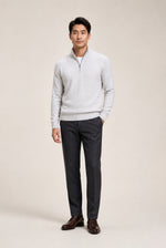 Men's Zip Neck Jumper with Long Sleeves