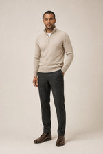 Men's Zip Neck Jumper with Long Sleeves