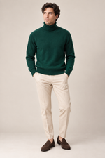 Men’s 100% Mink Cashmere Turtleneck Jumper