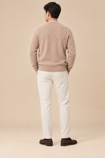 Men’s 100% Mink Cashmere Single-Breasted V-Neck Cardigan
