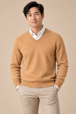 Men’s 100% Merino Wool V-Neck Jumper