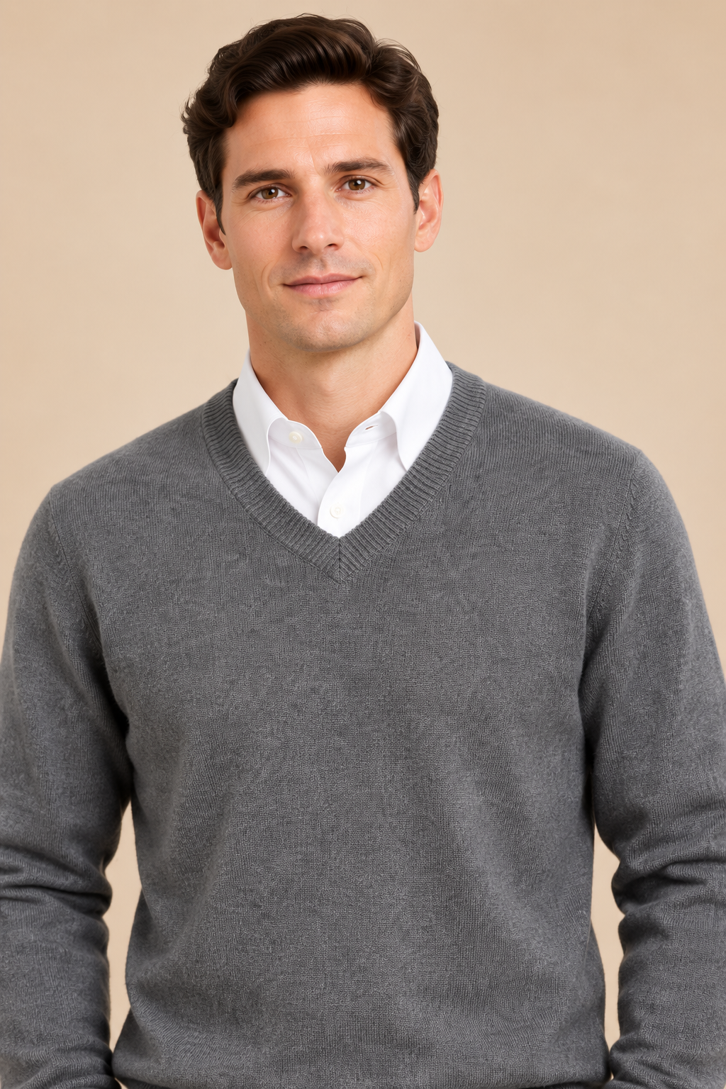 Men’s 100% Merino Wool V-Neck Jumper