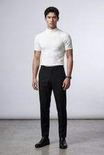 Men's Cable Knit Mock Neck T-Shirt
